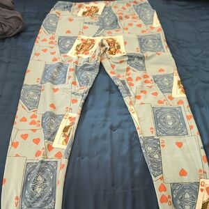 LuLaRoe Queen Of Hearts Valentine's Day One Size Leggings